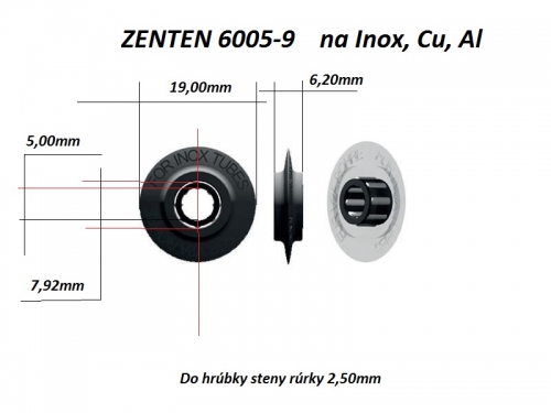 ZENTEN Řezné kolečko Inox, Cu, Al (19x6,2 mm)